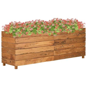 vidaXL Plantenbak verhoogd 150x40x55 cm gerecycled teakhout, Tuin en Terras, Verzenden, Nieuw