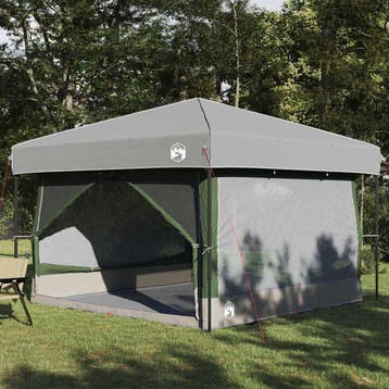 vidaXL Binnen Tent 7-Persoons 7-persoons Groen en Grijs, Verzenden