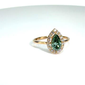 Zonder minimumprijs - Ring - 14 karaat Geel goud - 1.16ct., Handtassen en Accessoires, Nieuw