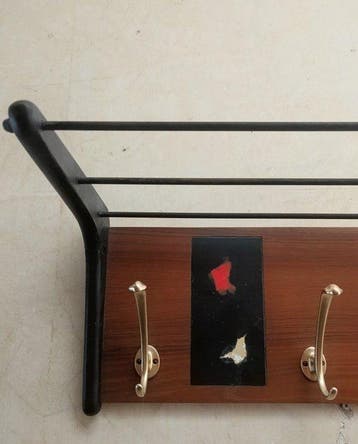 Vintage - Porte-manteau - boomerang - Teck