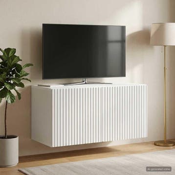 vidaXL Wandmontage TV-kast Wit 59,5 x 31 x 30 cm Bewerkt, Verzenden, Nieuw