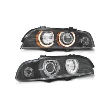 PHARES BMW E39 95-00 XENON ANGEL EYES FOND NOIR, Verzenden