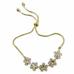 Fako Bijoux - Dames Armband Vijf Bloemetjes Kristal -, Verzenden, Nieuw