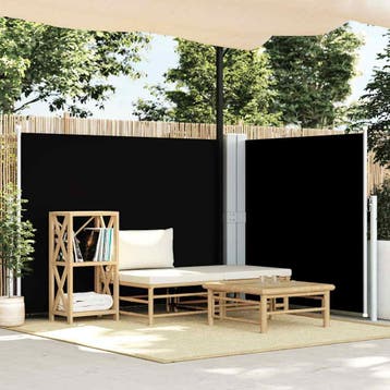 vidaXL Windscherm uittrekbaar 140x600 cm zwart, Tuin en Terras, Verzenden, Nieuw