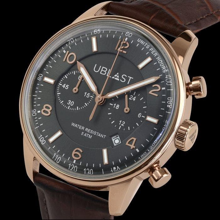 Ublast - Elegant Chronograph - REF. UBELCH40GGR - Heren -, Bijoux, Sacs & Beauté, Montres | Hommes