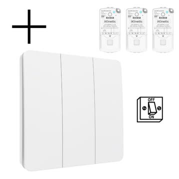 Slimme Draadloze Wandschakelaar | Wit | RF 433Mhz | 3 knoppe, Verzenden, Nieuw