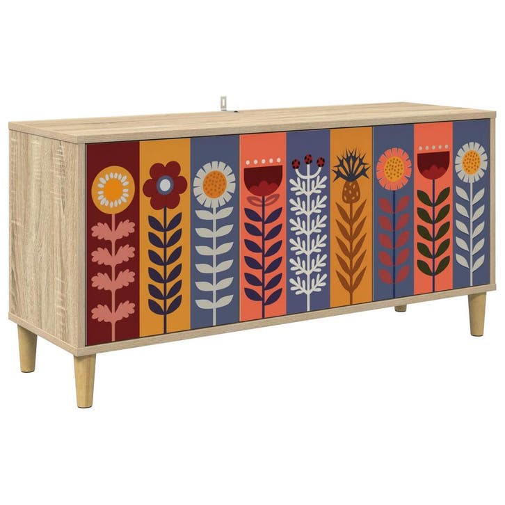 vidaXL Tv-meubel ESSEN 102 x 33 x 50 cm Sonoma Bewerkt hout, Maison & Meubles, Armoires | Mobilier de télévision, Envoi