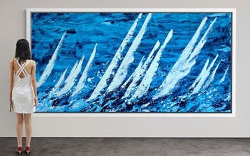 VOLHA - Where the Wind Leads /Sails-XXL-Hand painted, Antiek en Kunst