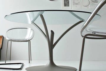 Calligaris - Eettafel - Glas, Metaal - Acacia Tafel, Antiek en Kunst