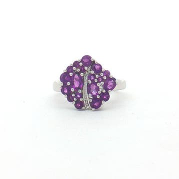 Zonder minimumprijs - Ring Zilver - 1.31ct. tw. Amethist -, Nieuw