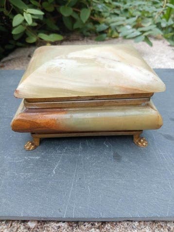 Boîte à bijoux - Onyx - années 60, Antiquités & Art
