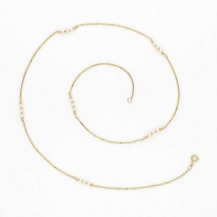 Collier - 14 carats Or jaune - Perle, Bijoux, Sacs & Beauté, Colliers