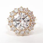 Zonder minimumprijs - Ring - 14 karaat Geel goud - 2.62ct., Nieuw