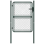 vidaXL Tuinpoort staal 100x150 cm groen, Tuin en Terras, Verzenden, Nieuw