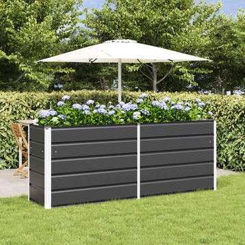vidaXL Plantenbak Antraciet 195 x 50 x 75 cm Gegevens staal, Verzenden