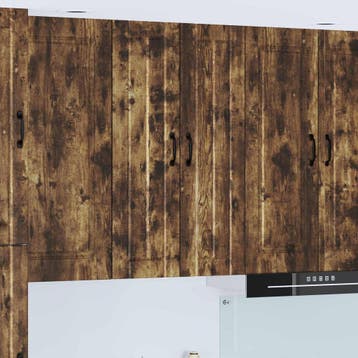vidaXL Wandkast LUCCA Gerookt eiken 60 x 31 x 100 cm Bewerkt, Verzenden, Nieuw