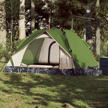 vidaXL Koepeltent 3-persoons snelontgrendeling groen, Verzenden