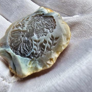 Classiek Romeins profiel van een Bacchante, uit gegraveerde