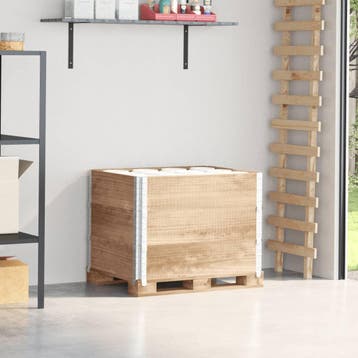 vidaXL Palletopzetranden 3 st 80x60 cm massief grenenhout, Verzenden