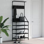 vidaXL Kledingrek met schoenenrek 70x34x184 cm zwart, Huis en Inrichting, Kasten | Kleerkasten, Verzenden, Nieuw