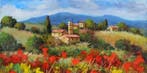 Bruno Chirici (1947) - Flowery countryside - Tuscany