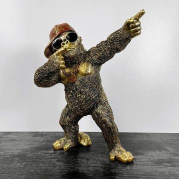sculptuur, Hip-Hop Kong - 27 cm - Polystone - Resin