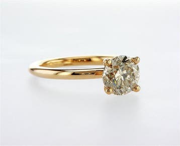 Ring - 14 karaat Roségoud Grijs Diamant (Natuurlijk, Nieuw