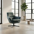 Leren draaifauteuil Wing - Toledo Whale (blauw/grijs), Nieuw, Ophalen of Verzenden, 75 tot 100 cm, Industrieel, Modern