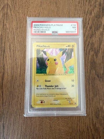 Pokémon - 1 Graded card - Pikachu 112 Foil - PSA 7 -