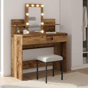 vidaXL Kaptafel Oudhout 100 x 40 x 130 cm Bewerkt hout, Verzenden