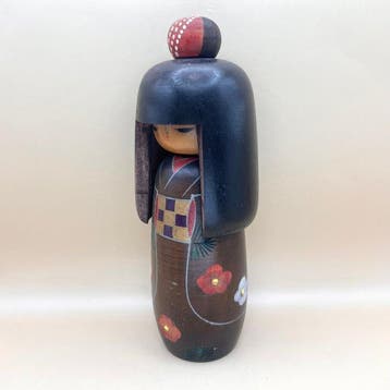Vintage Kokeshi, toegeschreven aan Kunio Miyagawa, met
