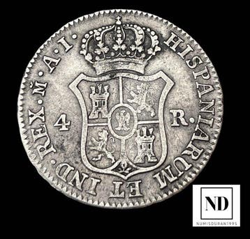 Spanje. Jose Napoleón. 4 Reales 1810 - Madrid AI