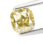 1 pcs Diamant (Natuurlijk gekleurd) - 0.75 ct - Cushion -
