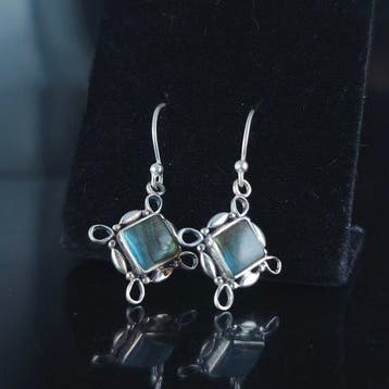 Argent - Boucles doreilles - Labradorite CALME MENTAL