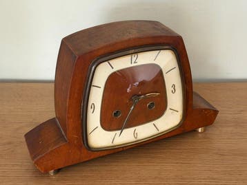 Klok - FHS - Hout, Messing - 1970-1980, Antiek en Kunst