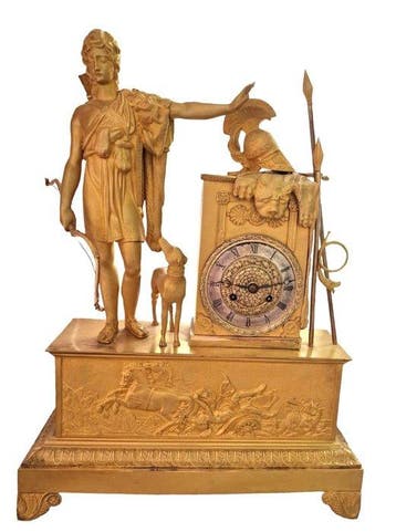 Figurale pendule - Antiek Brons - 1800-1850