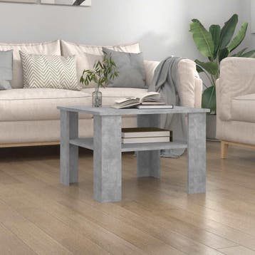 vidaXL Salontafel 60x60x42 cm bewerkt hout betongrijs, Huis en Inrichting, Tafels | Bijzettafels, Verzenden, Nieuw