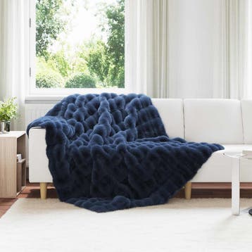 vidaXL Antislip deken van imitatie konijnenbont Olite 4 st, Huis en Inrichting, Verzenden, Nieuw