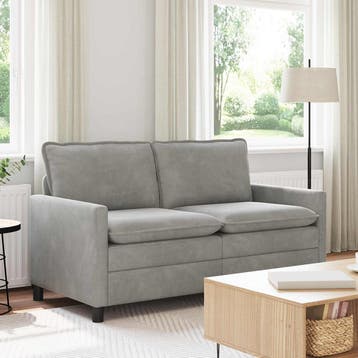 vidaXL bank / zetel Lichtgrijs 156 x 81 x 87,5 cm Fluweel, Verzenden