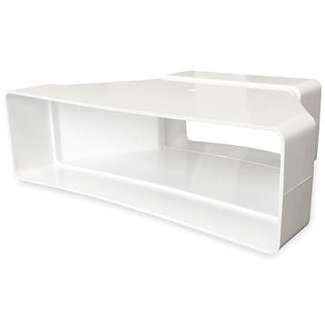Kunststof rechthoekig verloop 204 x 60mm naar 120 x 60mm, Doe-het-zelf en Bouw, Verzenden, Nieuw