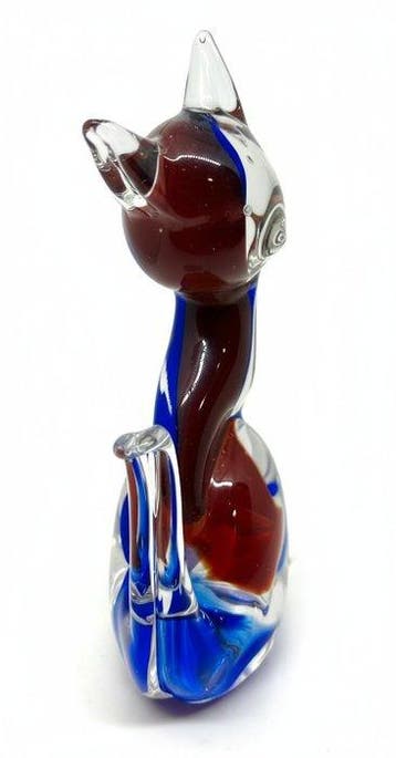 Murano - Beeldje, Chat Sommerso - 19 cm - Muranoglas - 1980, Antiquités & Art