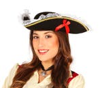 Piraten Hoed Zwart Dames, Verzenden, Nieuw