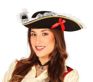 Piraten Hoed Zwart Dames, Verzenden