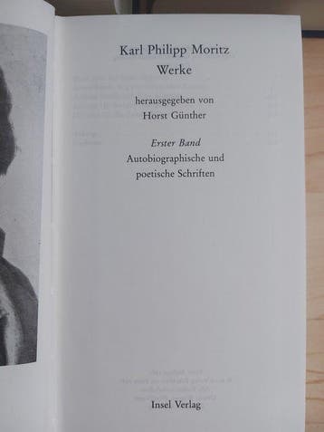 Karl Philipp Moritz - Werke - 1981-1981