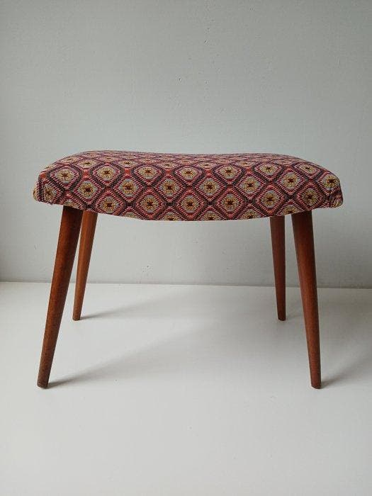 Ottoman - Hêtre - Vintage - tabouret, Antiek en Kunst, Kunst | Designobjecten