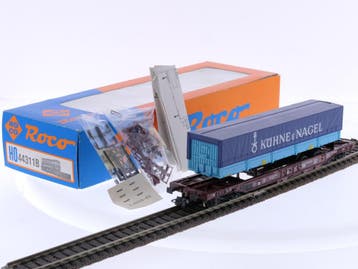 Schaal H0 Roco 44311B dieplader wagen Sdkms 707 Kühne &..., Ophalen of Verzenden, Overige typen