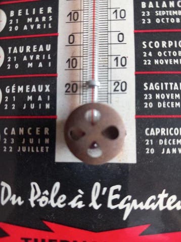 Thermometer - Aluminium - Damart - Glaçoïde 1960, Antiek en Kunst