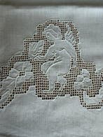 Reticello - Serviette (2) - 108 cm - 72 cm - Putti -, Antiek en Kunst, Antiek | Tapijten, Tafelkleden en Textiel