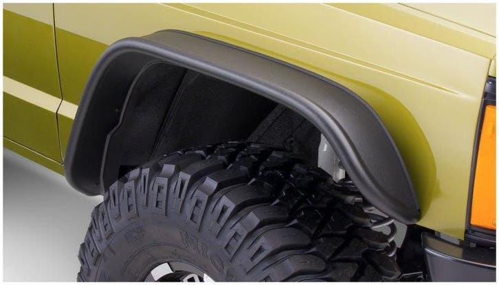 Bushwacker 84-01 Jeep Cherokee Flat Style Flares 2pc - Black, Auto-onderdelen, Overige Auto-onderdelen, Ophalen of Verzenden