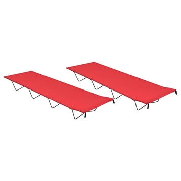 vidaXL Campingbedden 2 st 180x60x19 cm oxford stof en staal, Caravans en Kamperen, Verzenden, Nieuw